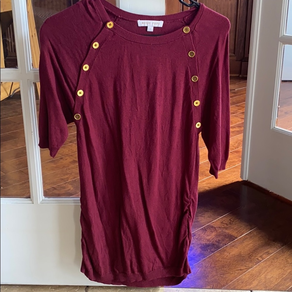 Rosie Pope maternity garnet sweater
